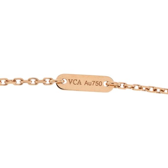 Van Cleef & Arpels Sweet Alhambra Pendant Necklace 18K Rose Gold and Carnelian - - Picture 4 of 4